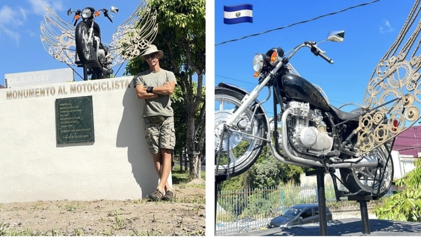 Памятник мотоциклистам в Сан-Сальвадор. Окей, хотя...